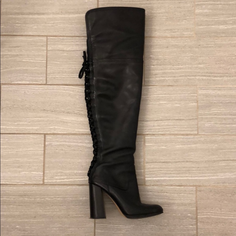 over the knee braided boot